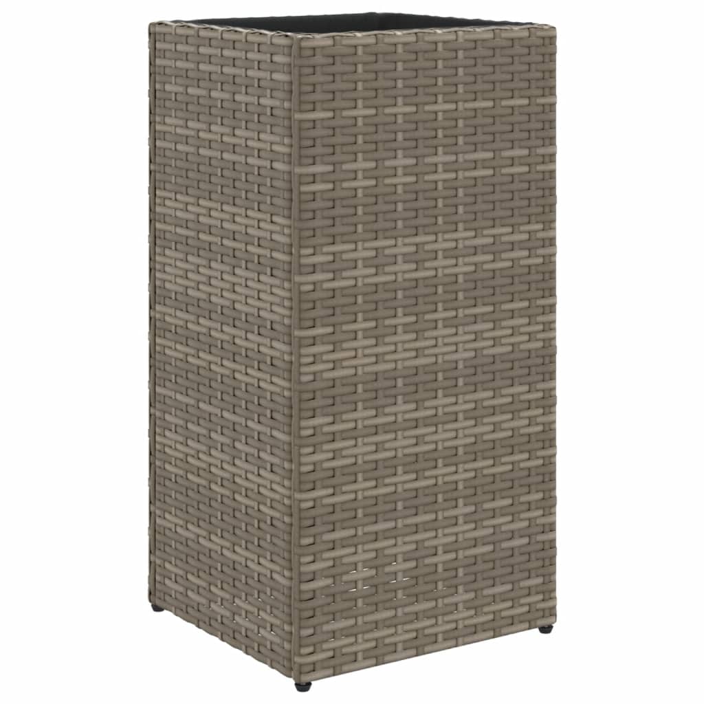 Vidaxx jardinière 30x30x60 cm poly rotin gris