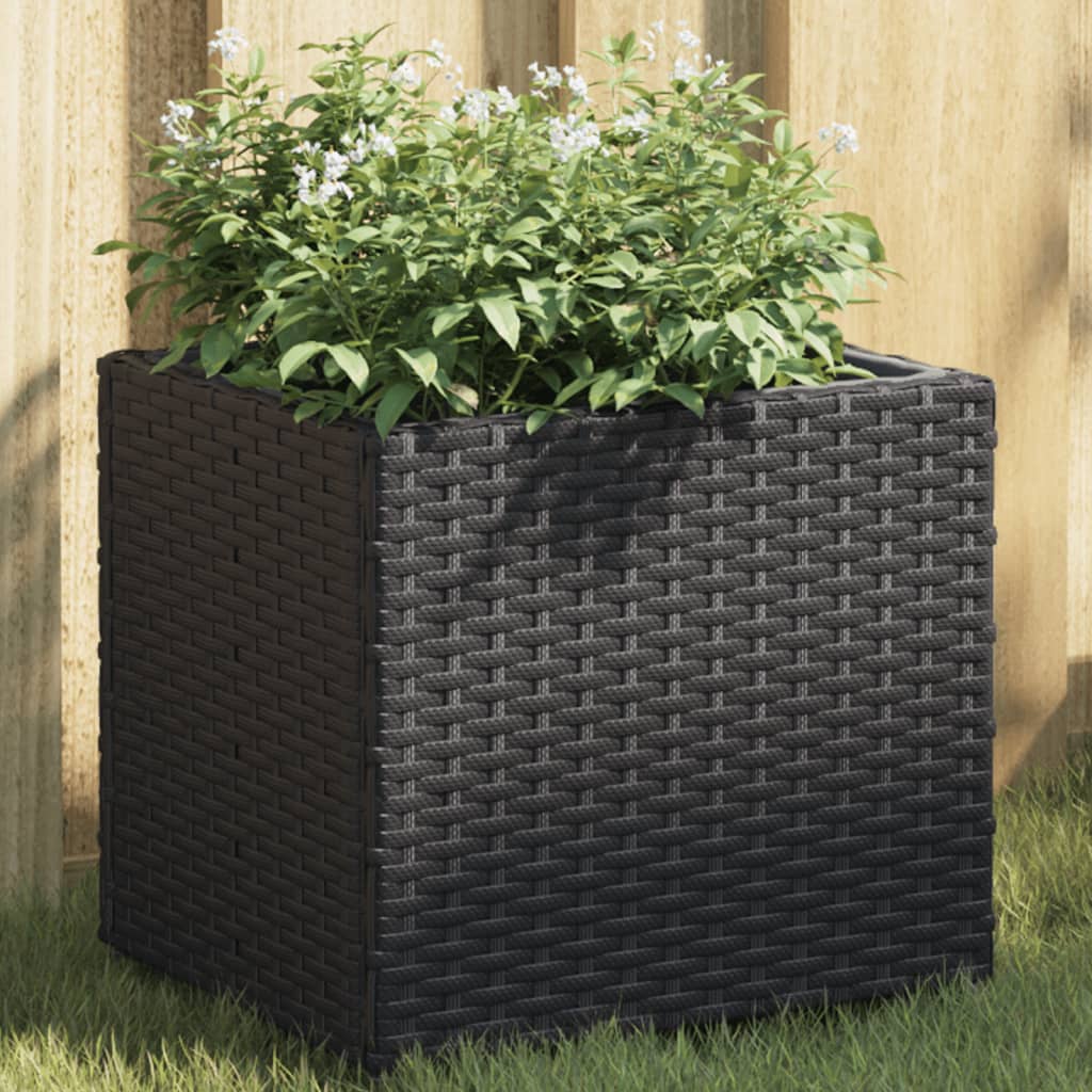 Vidaxx jardinière 36x30x32 cm poly rotin noir