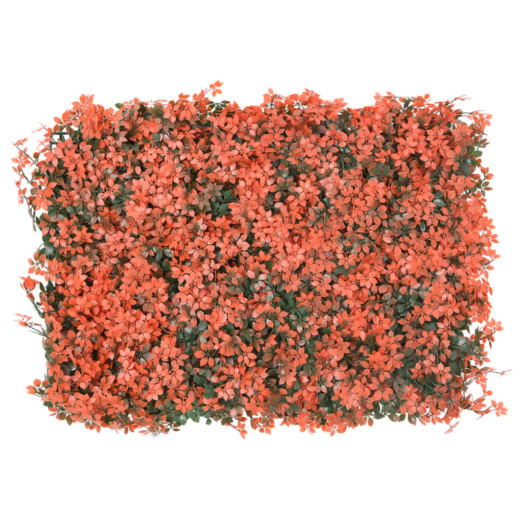 Vidaxxl clôture avec feuille d'érable artificielle 6 pcs 40x60 cm rouge clair
