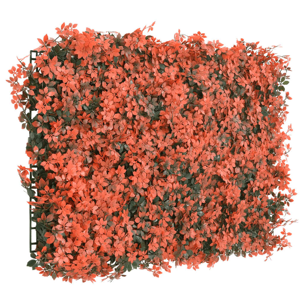 Vidaxxl clôture avec feuille d'érable artificielle 6 pcs 40x60 cm rouge clair