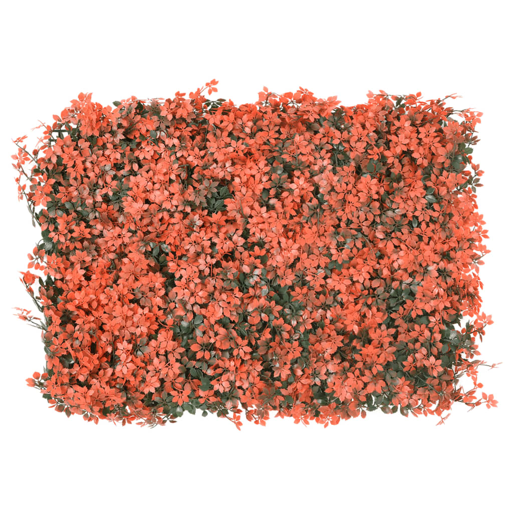 Vidaxxl clôture avec feuille d'érable artificielle 24 pcs 40x60 cm rouge clair