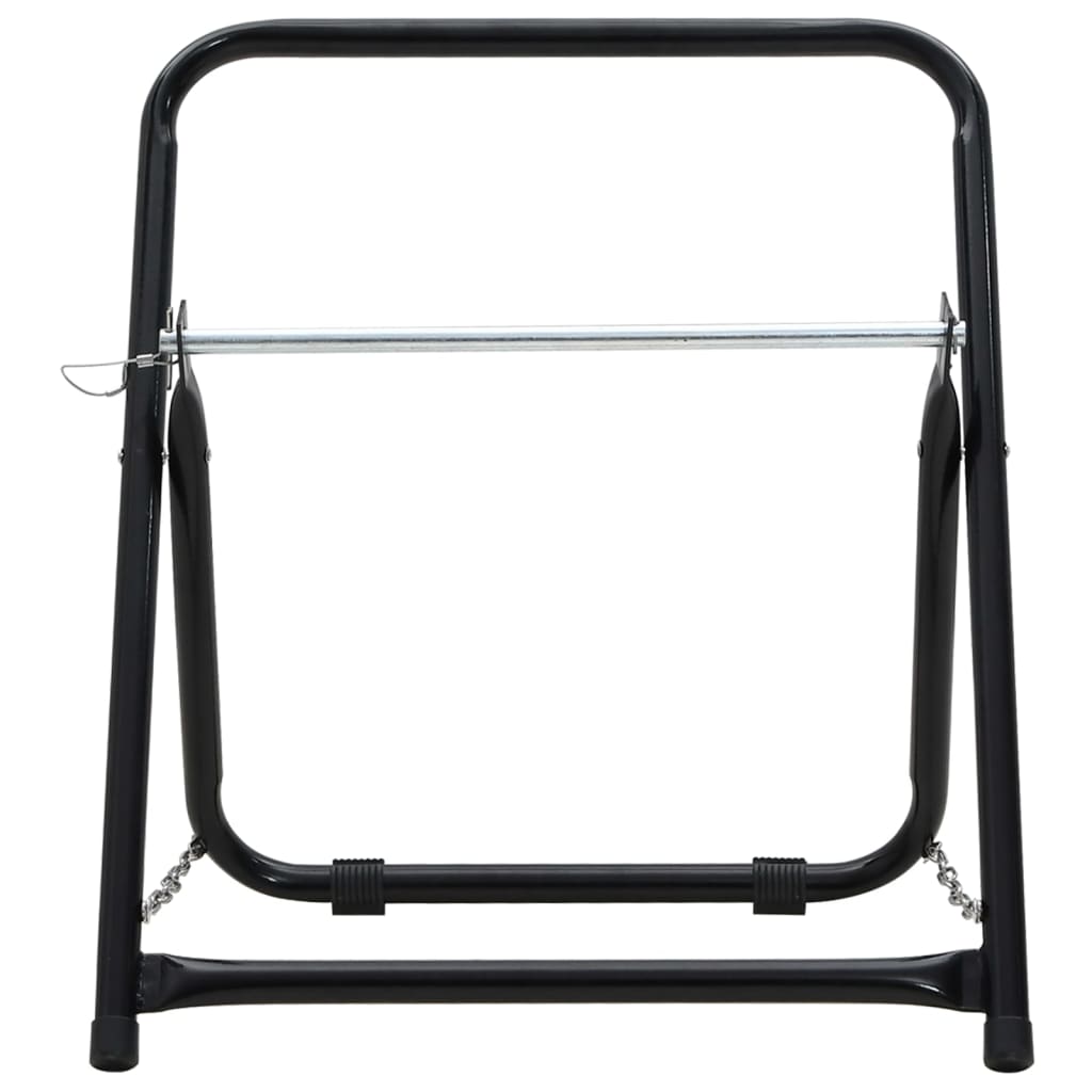 VidaXL chariot enrouleur de tuyau 48 cm 45 kg acier thermolaqué noir
