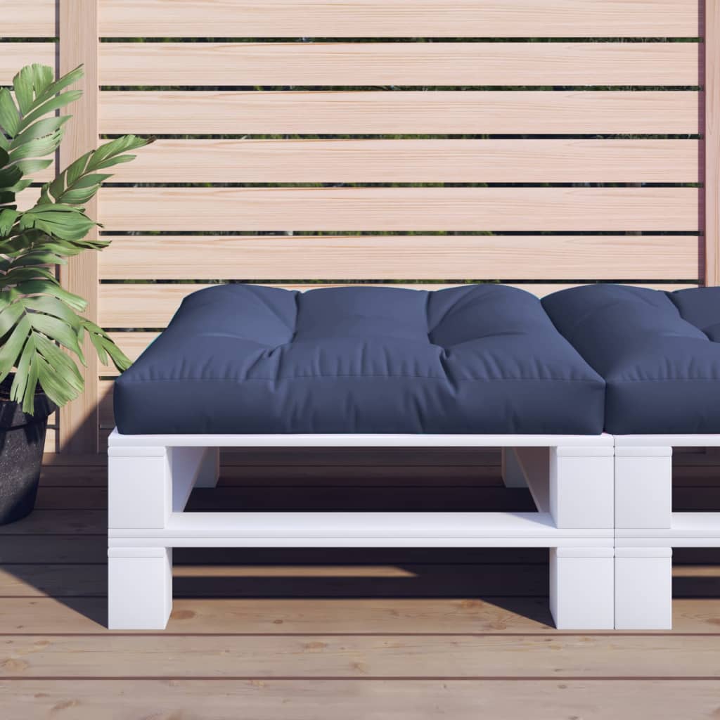 VidaXL Coussin palette 80x80x12 cm tissu bleu marine