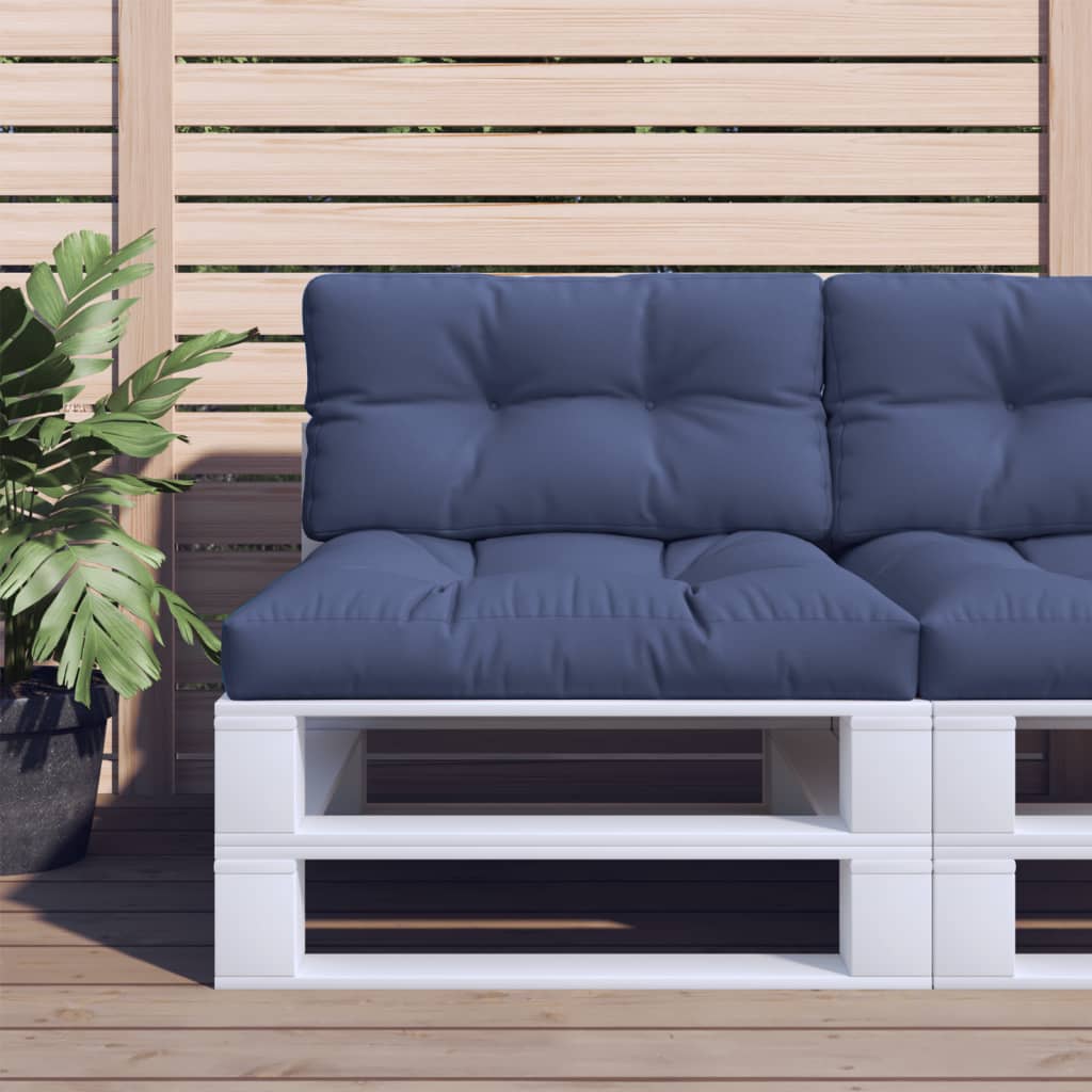 VidaXL coussin palette 70x40x12 cm tissu oxford bleu marine