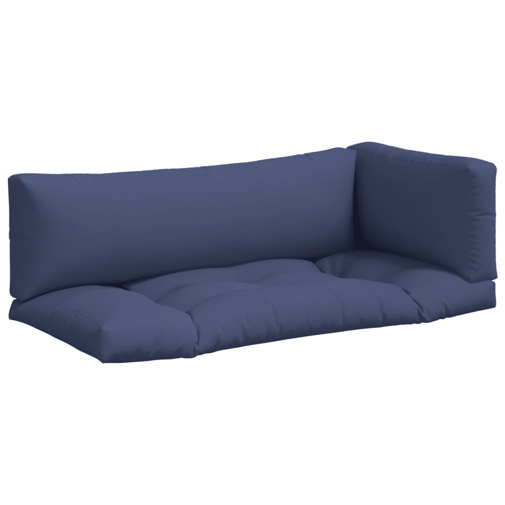 VidaXL coussins de palette 3 pcs tissu oxford bleu marine