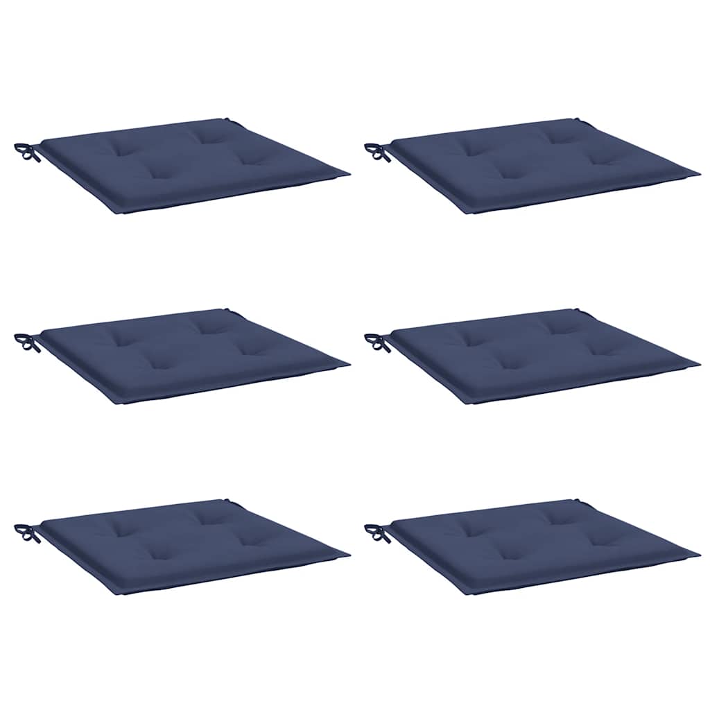 Vidaxx coussins de palette 6 pcs 40x40x4 cm tissu oxford bleu marine