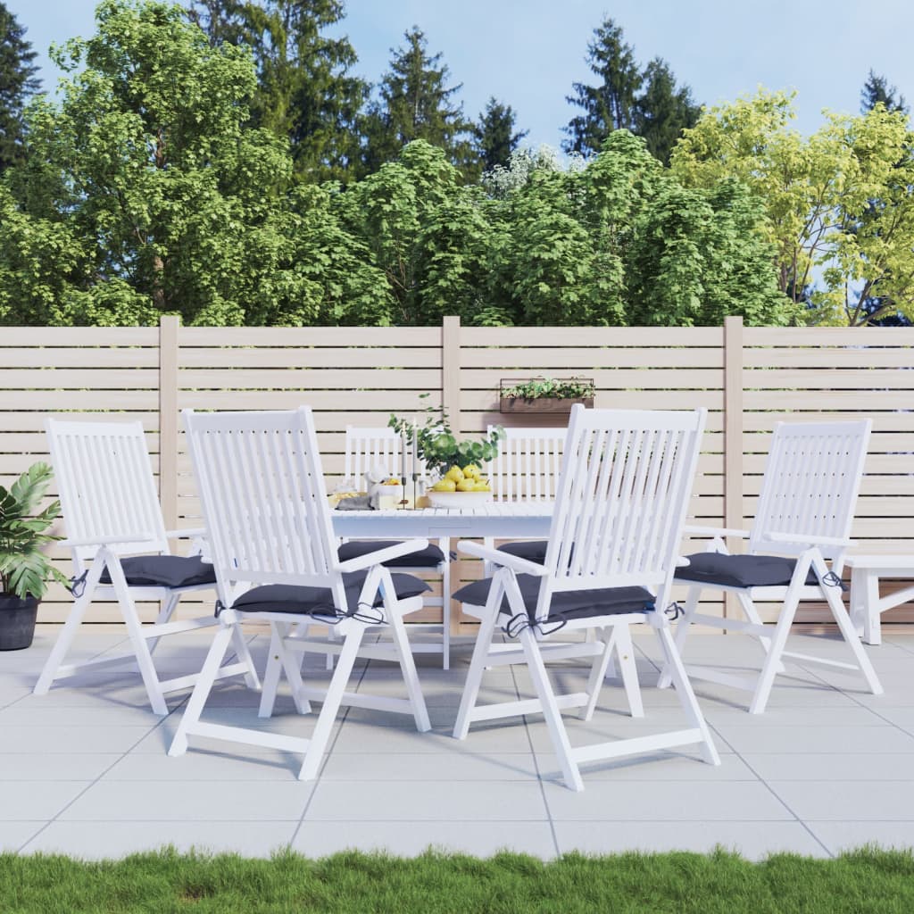 Vidaxx coussins de chaise 6 pcs 40x40x7 cm tissu oxford bleu marine