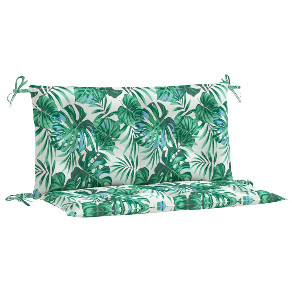 Vidaxx coussins de banc de jardin 2 pcs motif feuille 100x50x7 cm tissu oxford