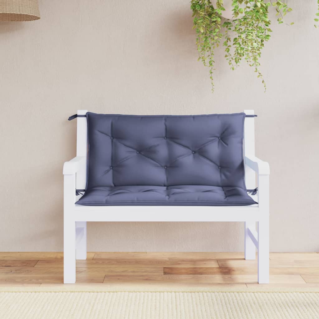 Vidaxx coussins de banc de jardin 2 pcs 100x50x7 cm tissu oxford bleu marine