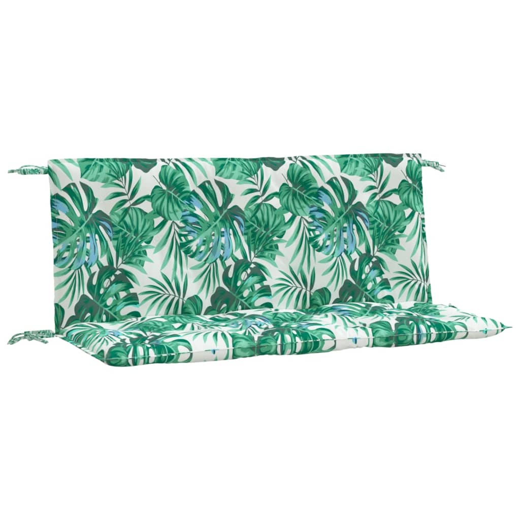 Vidaxx coussins de banc de jardin 2 pcs motif feuille 120x50x7 cm tissu oxford