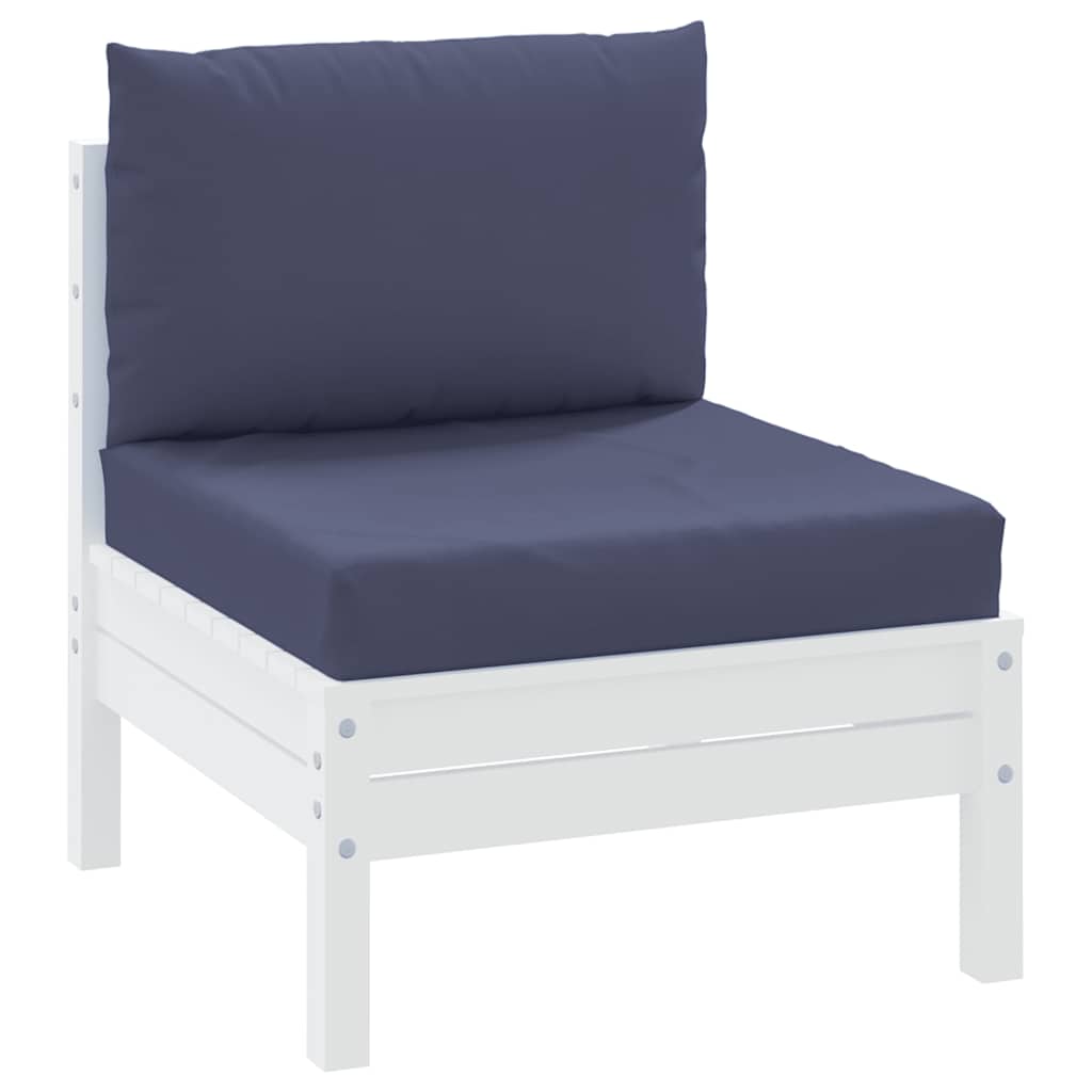 VidaXL coussins de palette 2 pcs tissu bleu marine
