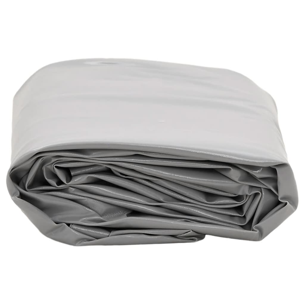 Bâche Vidaxl 650 g m² ø 2,4 m gris