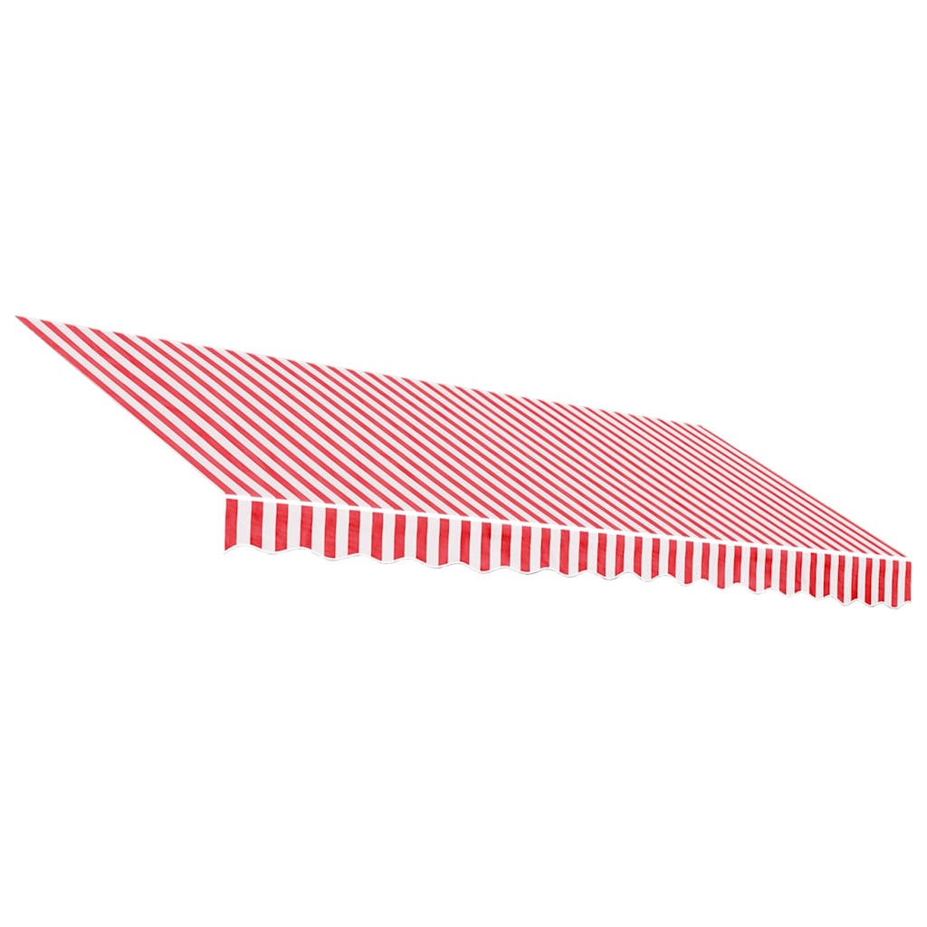 VidaXL toile de remplacement pour auvent rayé 4x3 m rouge et blanc
