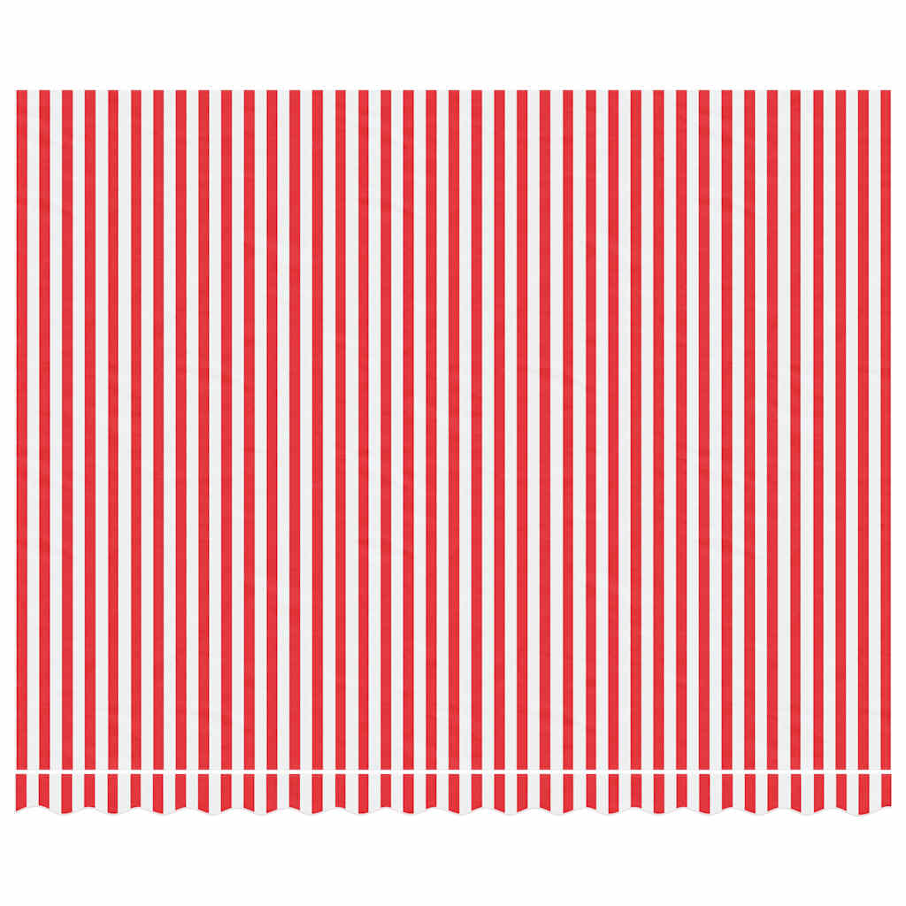 VidaXL toile de remplacement pour auvent rayé 4x3 m rouge et blanc