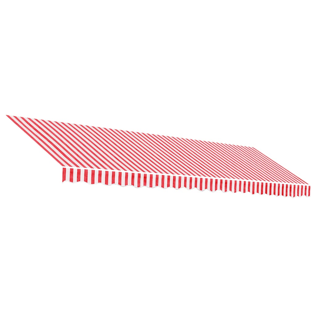 VidaXL toile de remplacement pour auvent rayé 5x3 m rouge et blanc