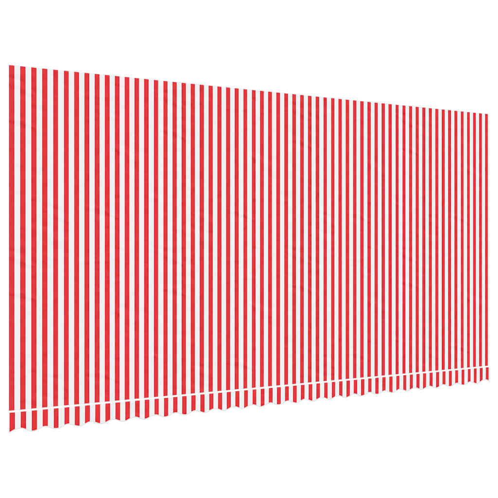 VidaXL Toile de remplacement pour auvent rayé 6x3 m rouge et blanc