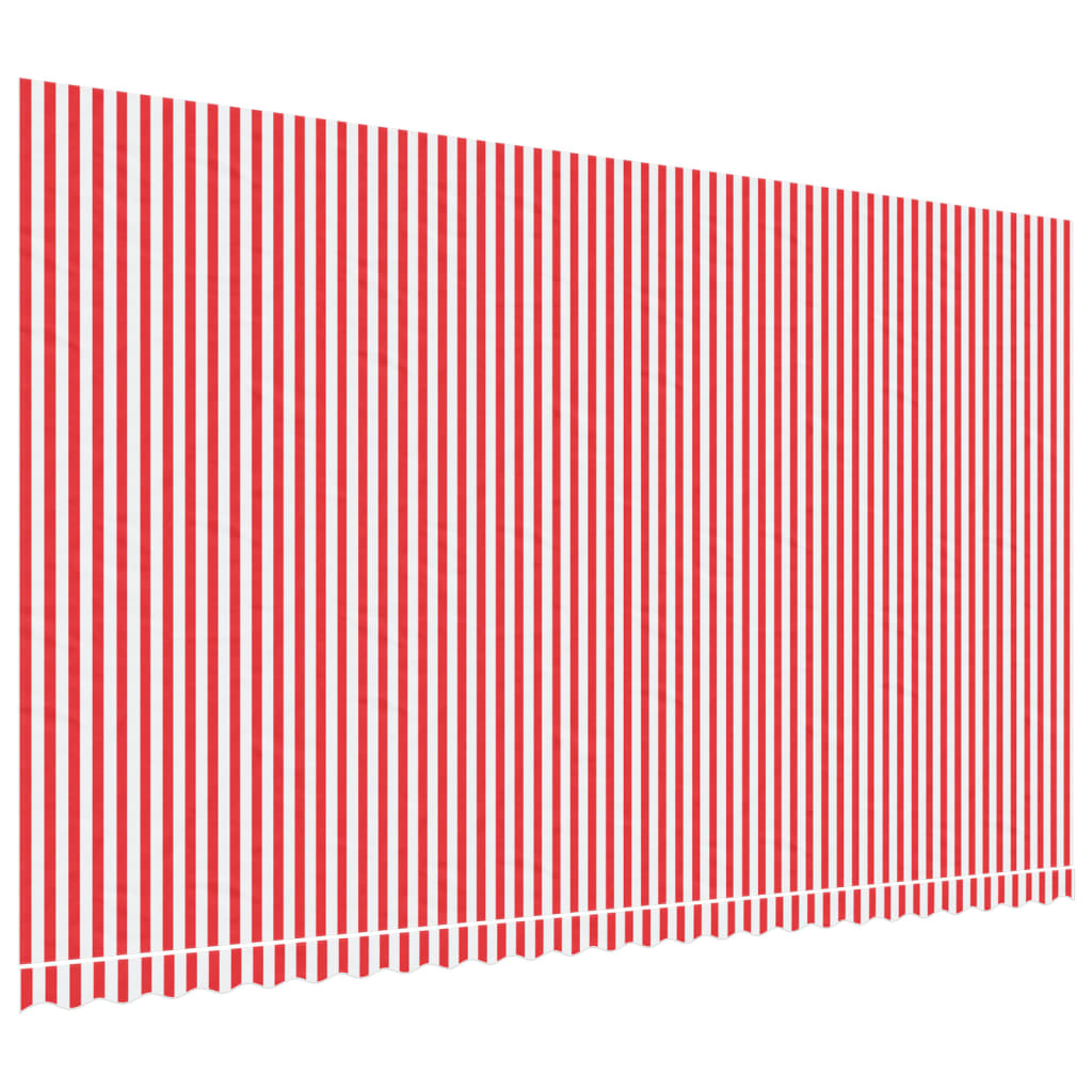 Vidaxx toile de remplacement pour auvent rayé 6x3,5 m rouge et blanc