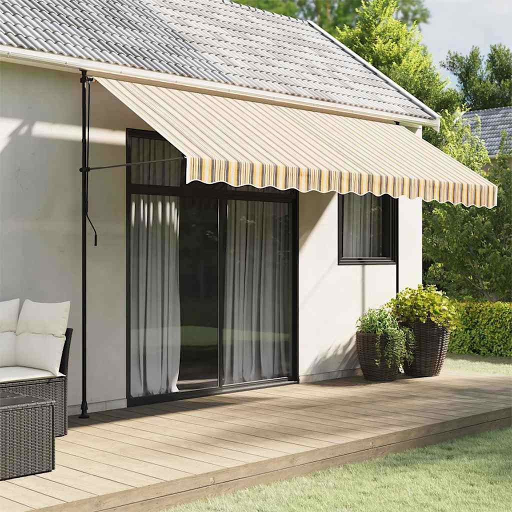 Vidaxx toile de remplacement pour auvent rayé 4x3,5 m multicolore
