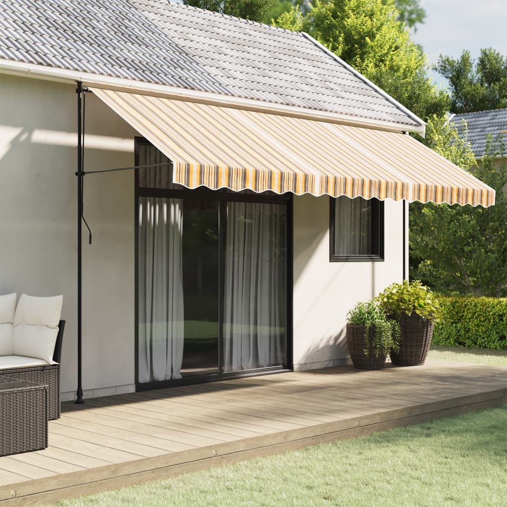 Vidaxx toile de remplacement pour auvent rayé 4,5x3,5 m multicolore