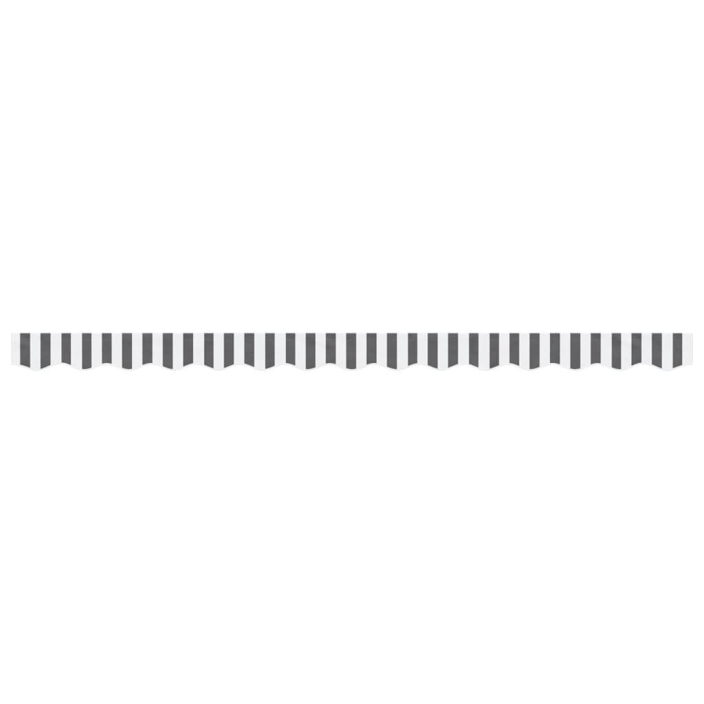 Vidaxx tissu de remplacement pour jupe d'auvent rayé 3,5 m anthracite et blanc