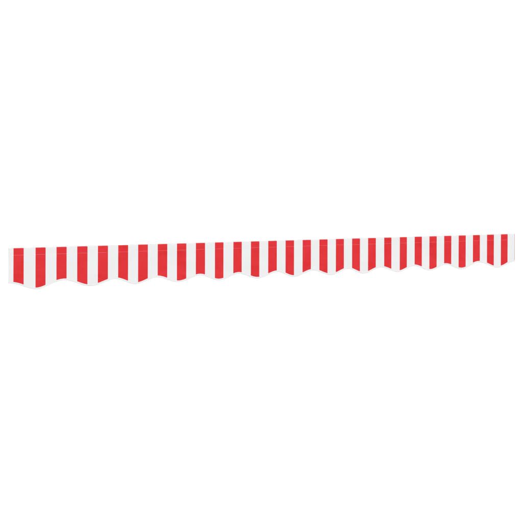 VidaXL Tissu de remplacement pour jupe d'auvent rayé 3 m rouge et blanc
