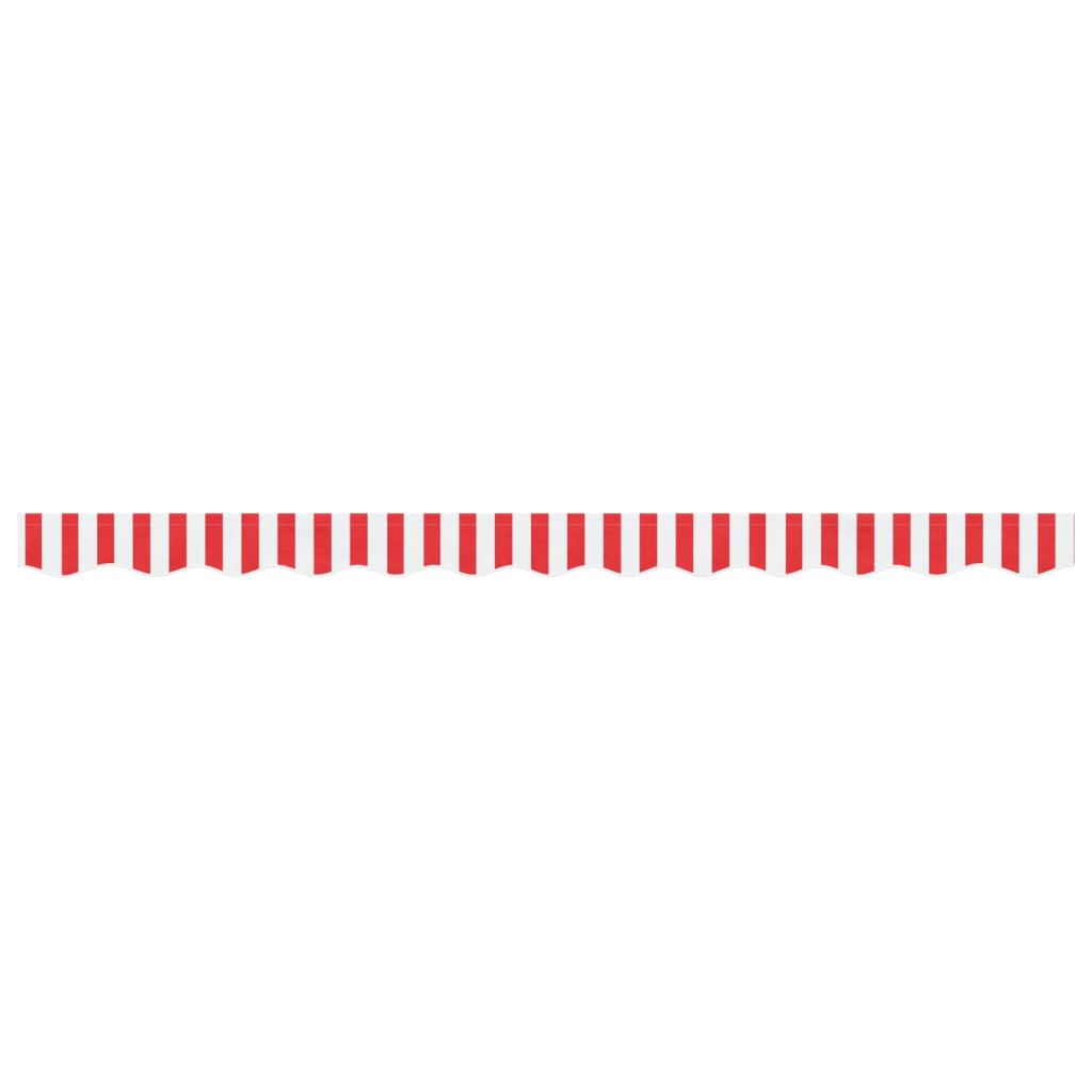 VidaXL Tissu de remplacement pour jupe d'auvent rayé 3 m rouge et blanc