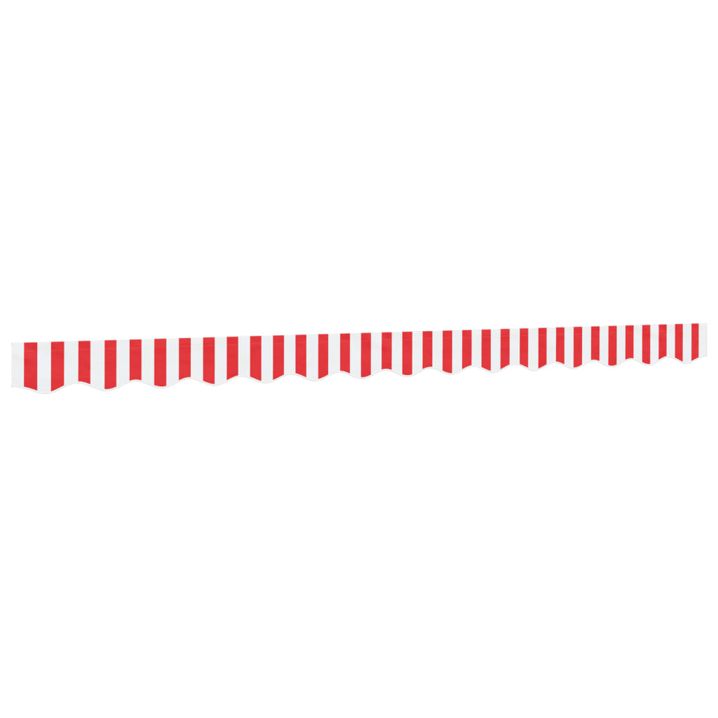 Vidaxx tissu de remplacement pour jupe d'auvent rayé 3,5 m rouge et blanc