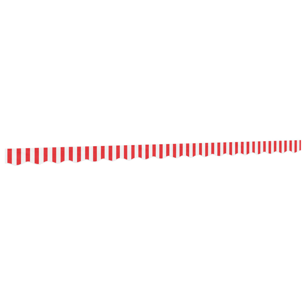 Vidaxx tissu de remplacement pour jupe d'auvent rayé 4,5 m rouge et blanc