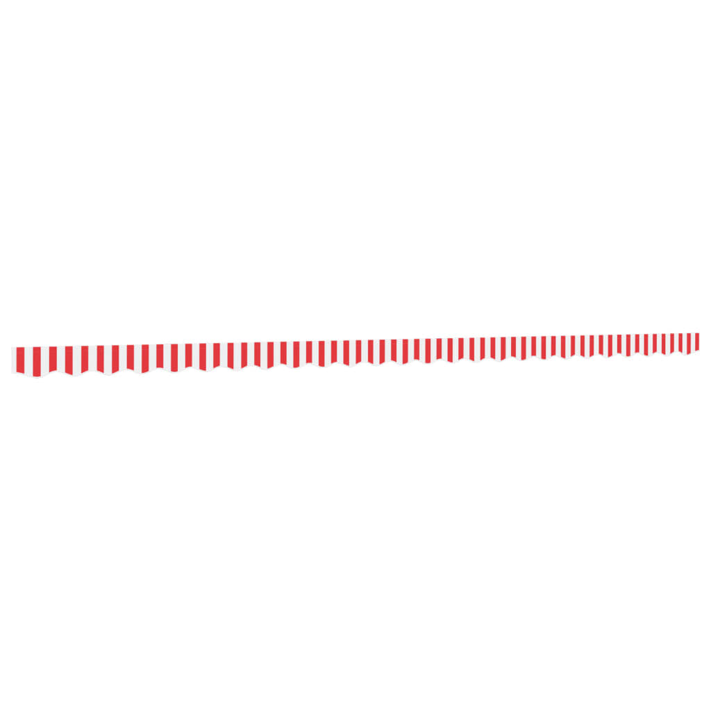 VidaXL Tissu de remplacement pour jupe d'auvent rayé 6 m rouge et blanc