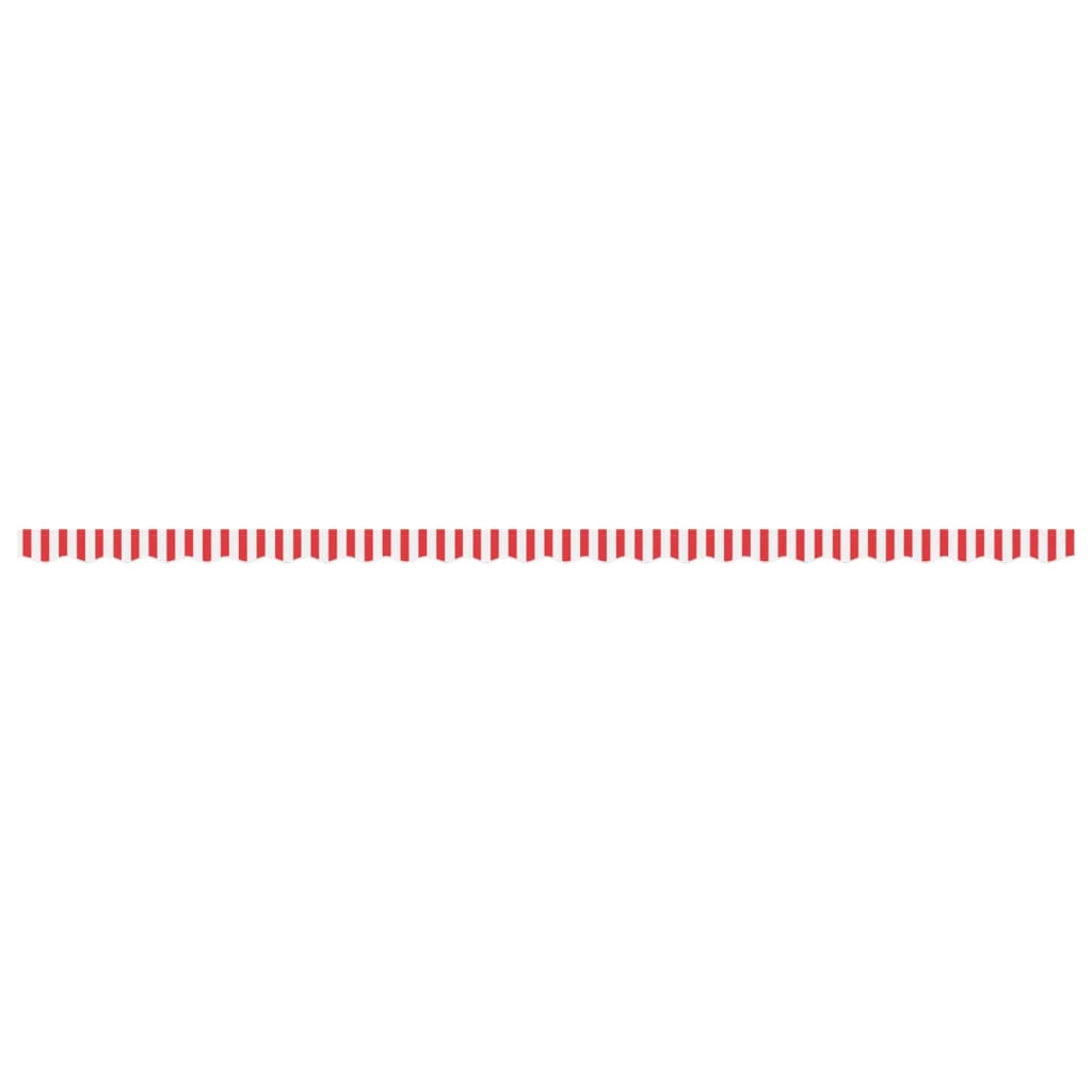VidaXL Tissu de remplacement pour jupe d'auvent rayé 6 m rouge et blanc