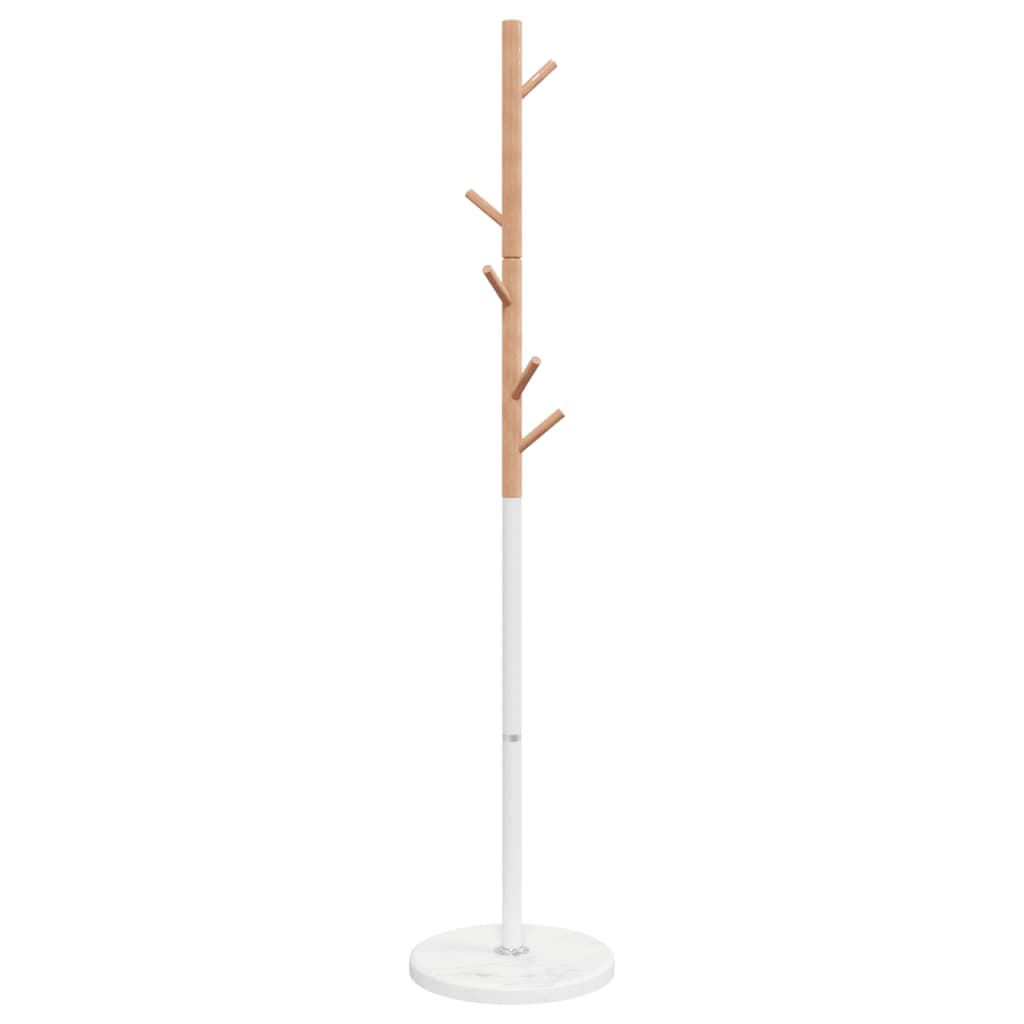 VidaXL porte-manteau 172 cm fer enduit de poudre blanc