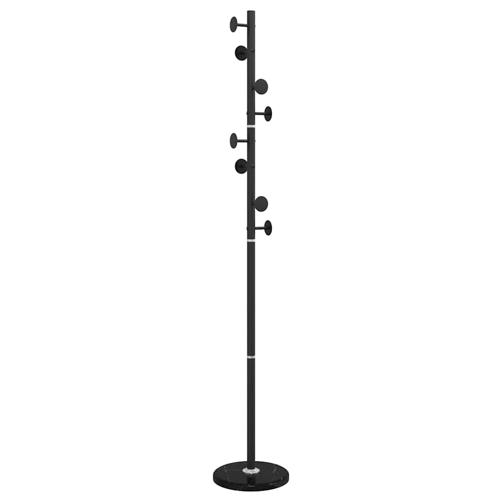 VidaXL porte-manteau 176 cm fer enduit de poudre noir