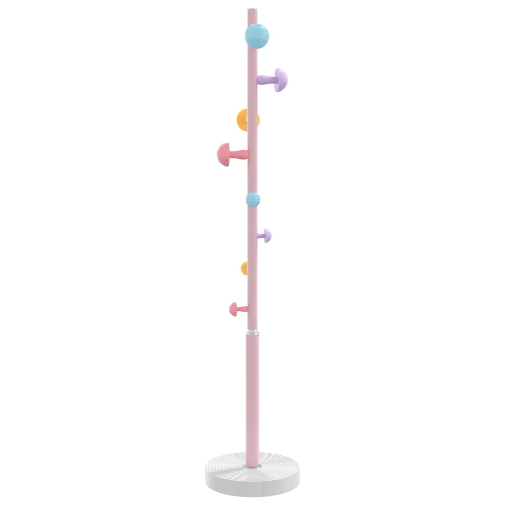 VidaXL porte-manteau 172 cm fer enduit de poudre rose