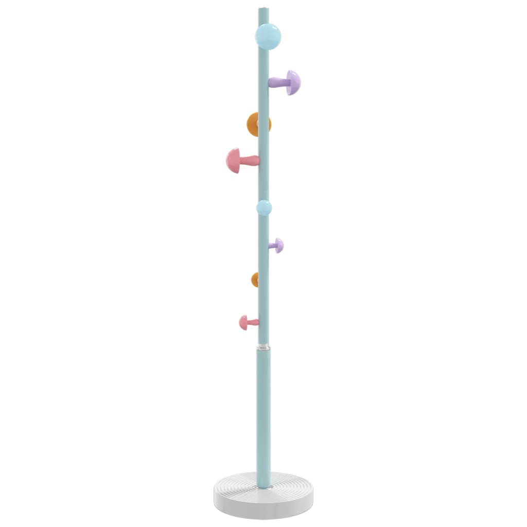 VidaXL porte-manteau 172 cm fer enduit de poudre bleu