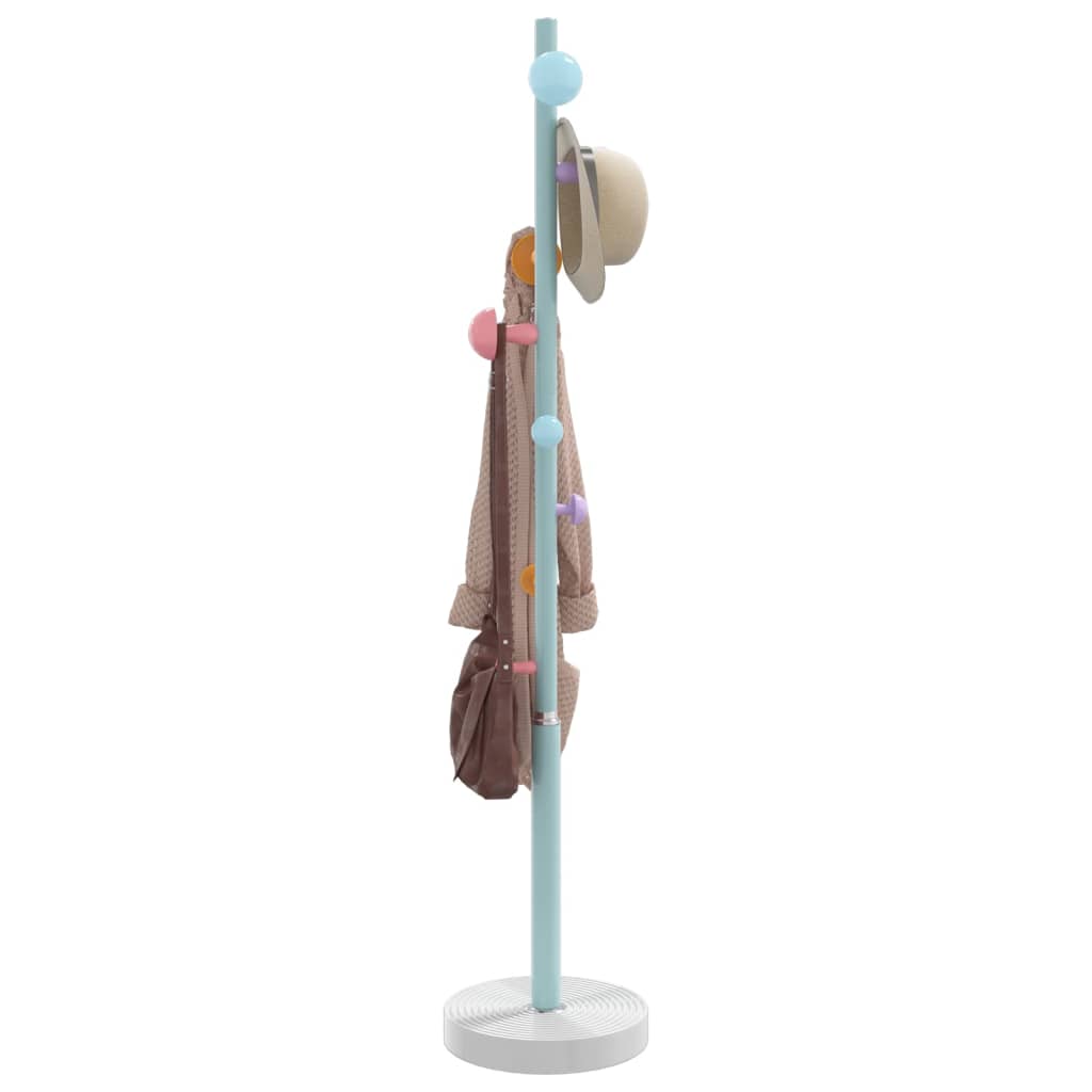 VidaXL porte-manteau 172 cm fer enduit de poudre bleu