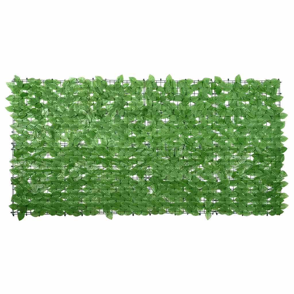 Paravent de balcon VidaXL avec feuilles vertes 200x100 cm