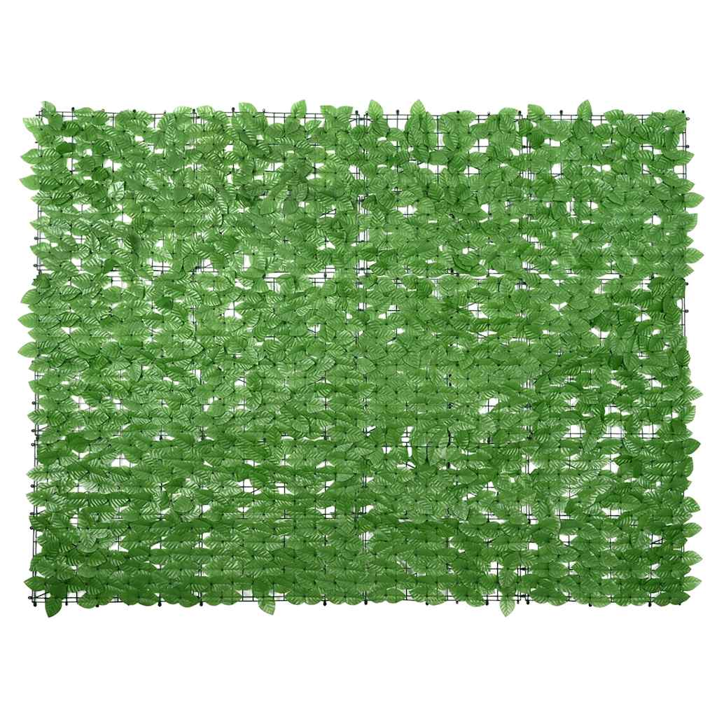 Vidaxxl paravent de balcon à feuilles vertes 200x150 cm