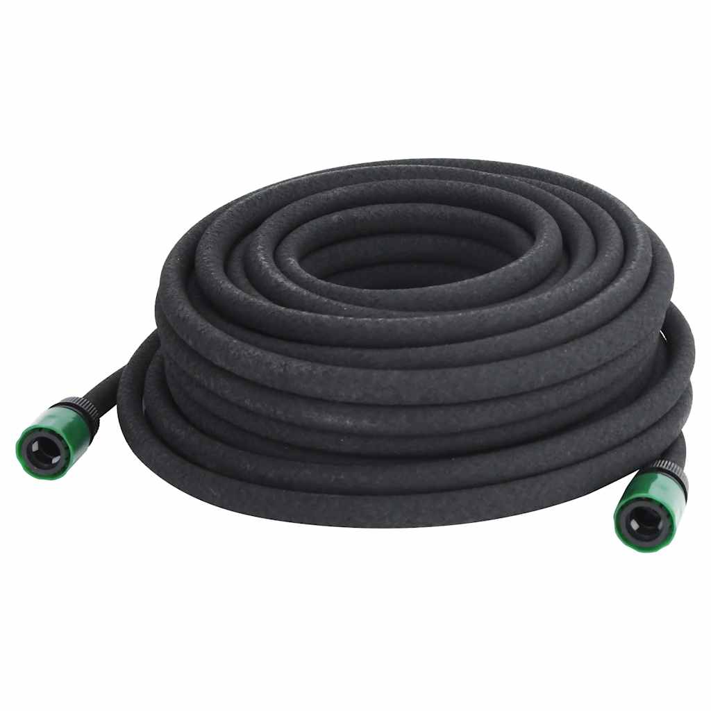 VidaXL tuyau d'égouttement 0,6'' 25 m caoutchouc noir