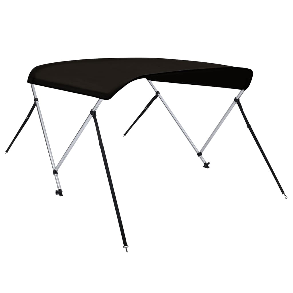 VidaXL toit bimini 2 arceaux 180x130x110 cm noir