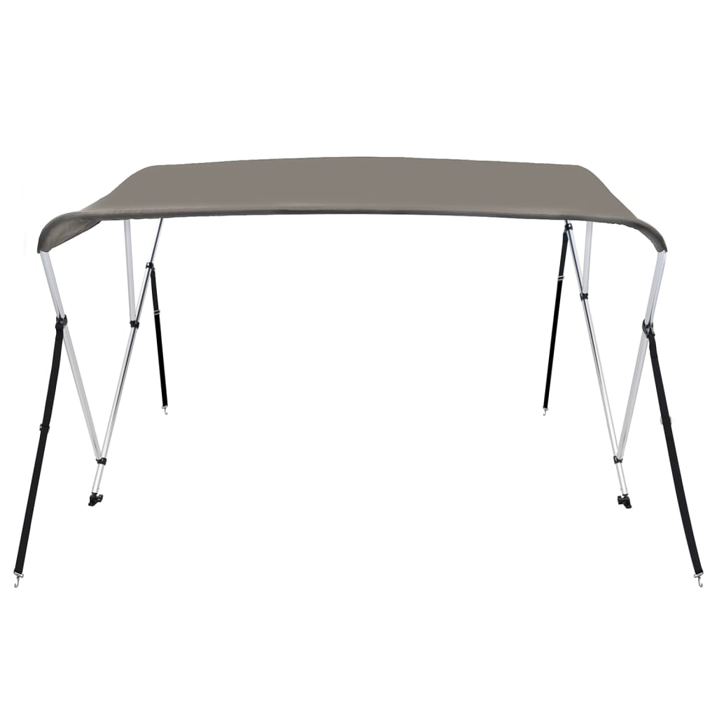 VidaXL toit bimini 3 arceaux 183x160x137 cm gris