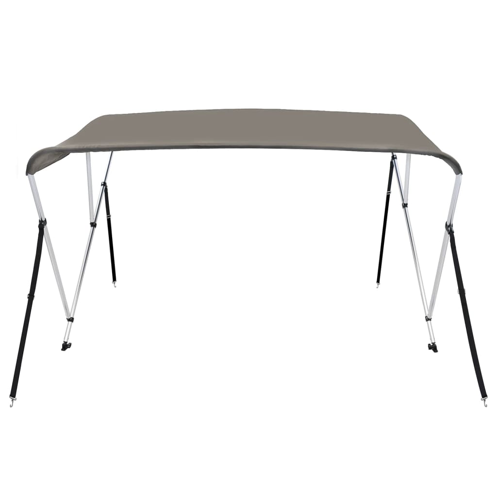 VidaXL toit bimini 3 arceaux 183x196x137 cm gris
