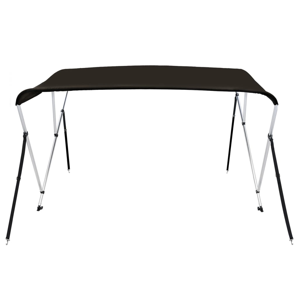 VidaXL toit bimini 3 arceaux 183x160x137 cm noir