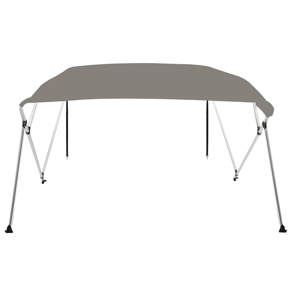 VidaXL toit bimini 4 arceaux 243x210x137 cm gris