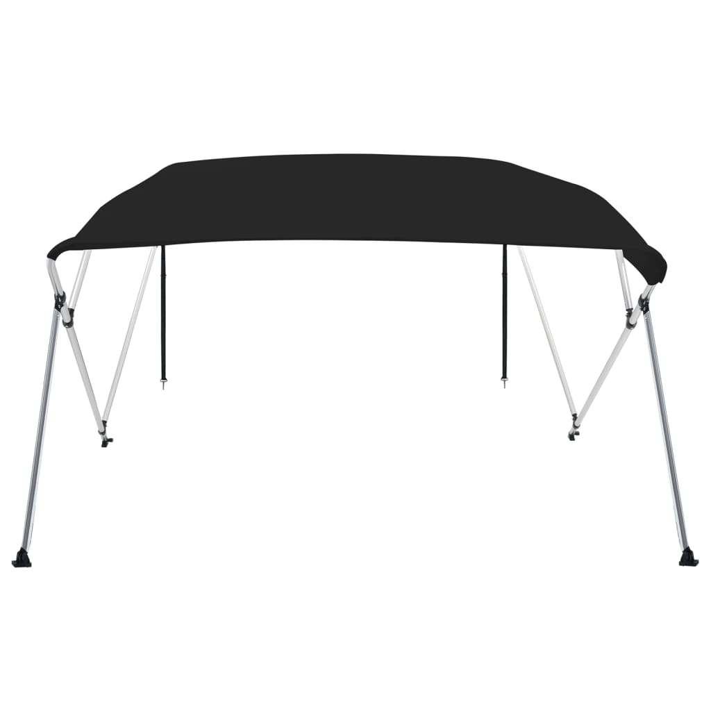 VidaXL toit bimini 4 arceaux 243x196x137 cm noir