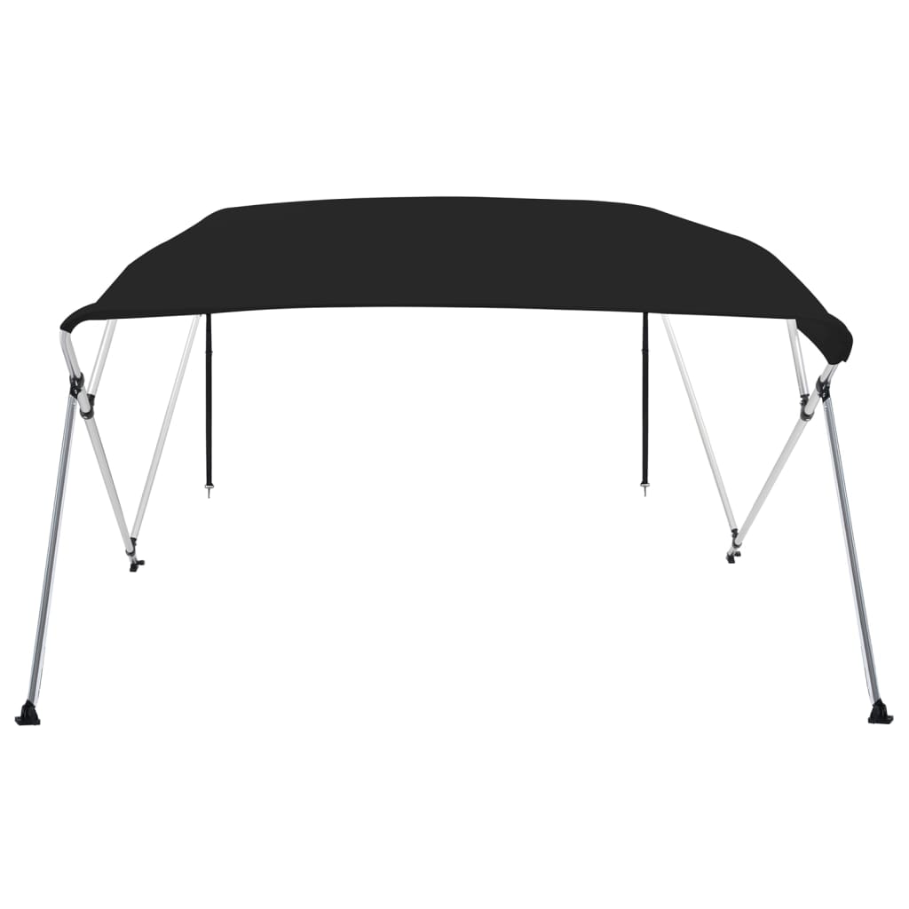 VidaXL toit bimini 4 arceaux 243x210x137 cm noir
