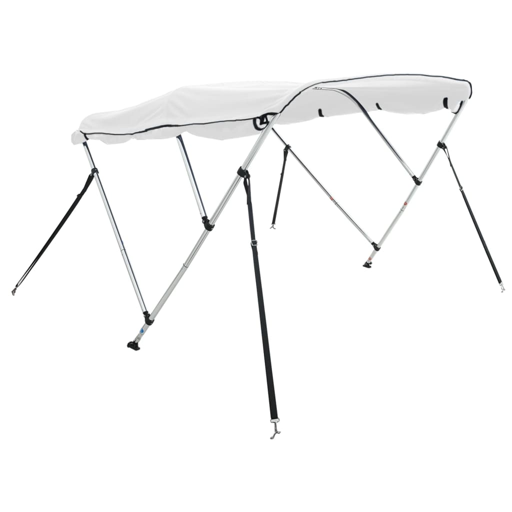 VidaXL toit bimini 3 arceaux avec parois latérales 183x(170-182)x137 cm