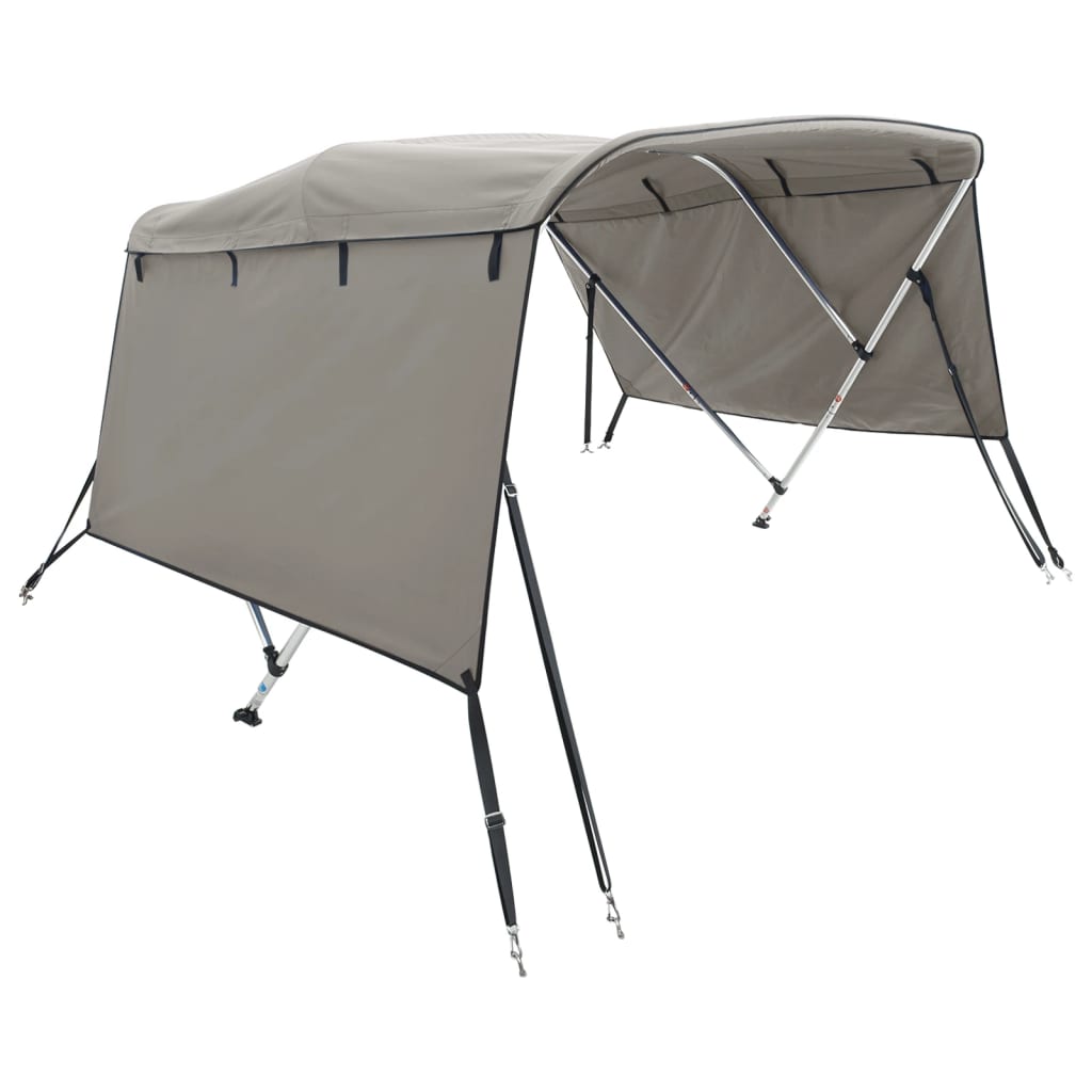 VidaXL toit bimini 3 arceaux avec parois latérales 183x(170-182)x137 cm