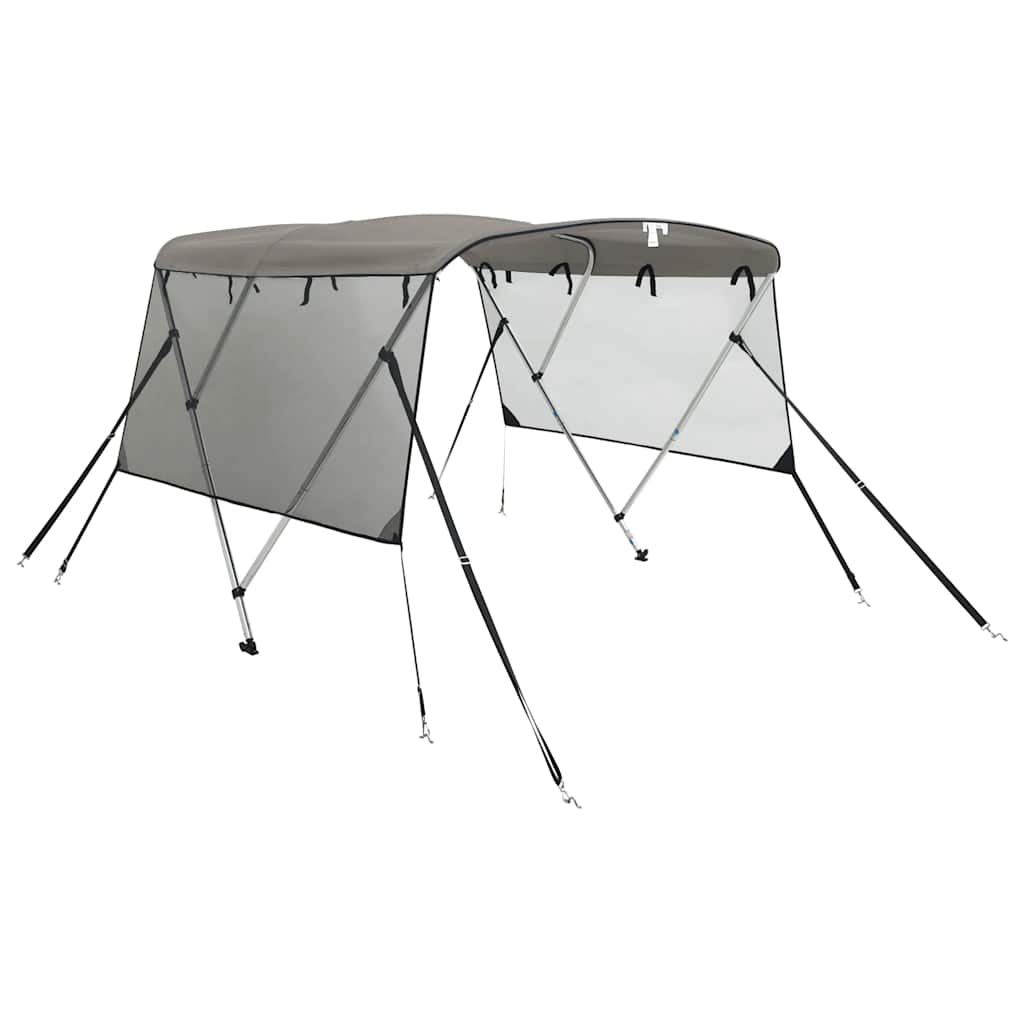 Toit bimini Vidaxx 3 arches avec parois latérales en maille 183x(185-198)x137 cm