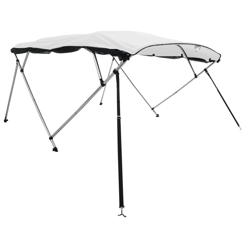 VidaXL toit bimini 4 arches avec parois latérales en maille 243x(185-198)x137 cm