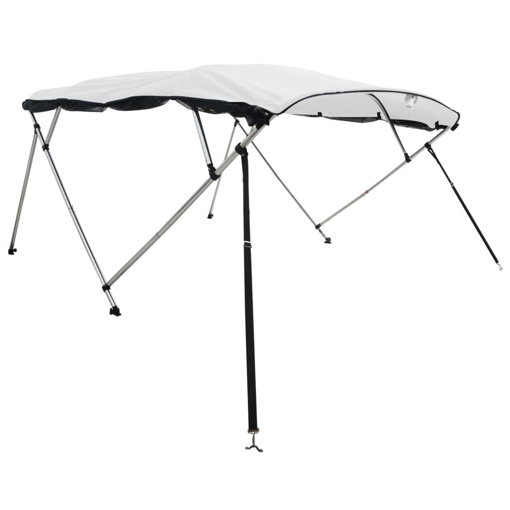 VidaXL toit bimini 4 arches avec parois latérales en maille 243x(200-213)x137 cm